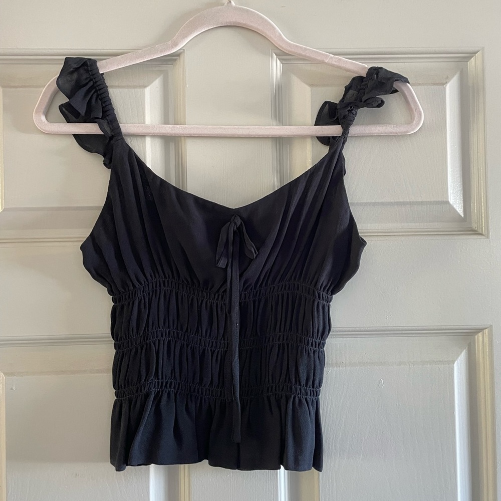 REFORMATION scrunch crop tank